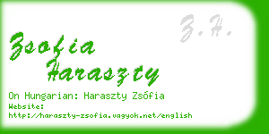 zsofia haraszty business card